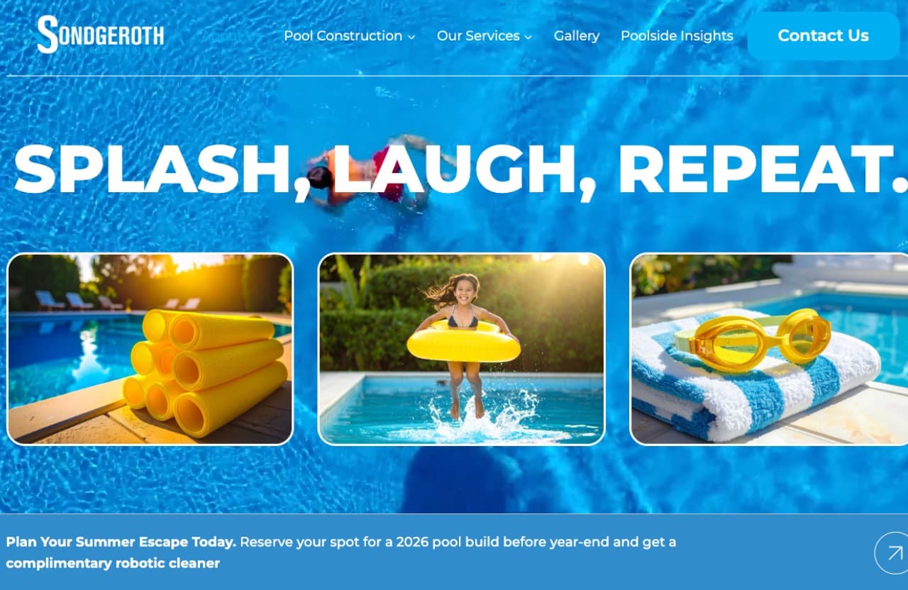 Sondgeroth Pools website